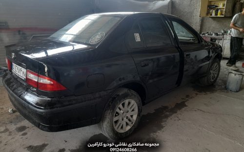 صافکاری درب سمند بدون رنگ صافکاری در سمند هزینه صافکاری درب سمند
